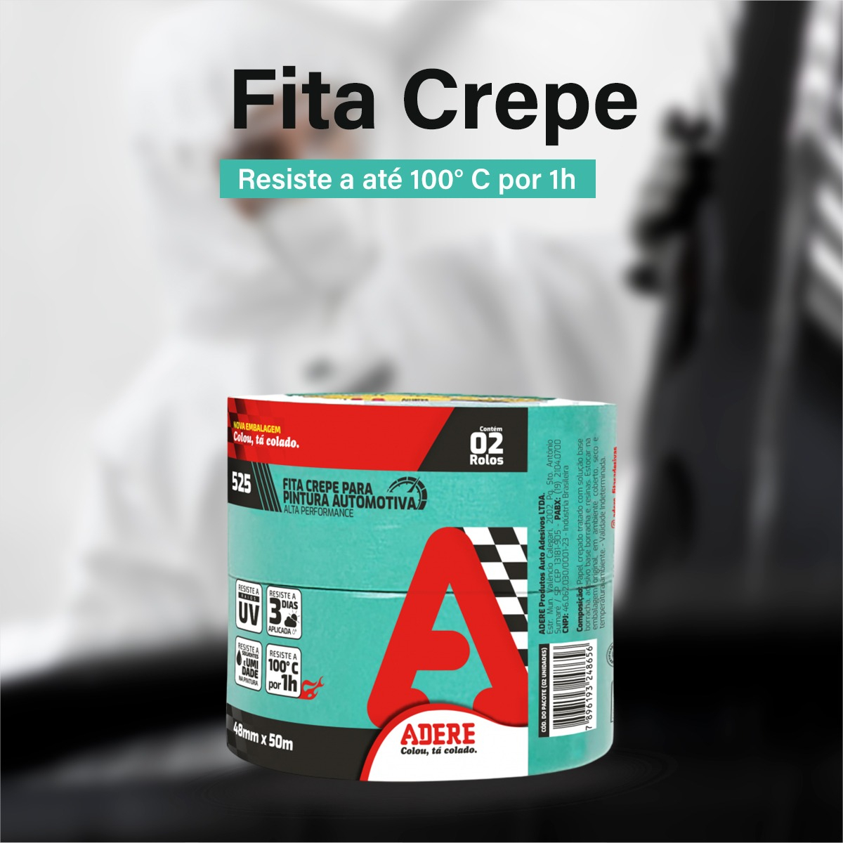 Fita Crepe Automotiva 48 mm x 50 m 4