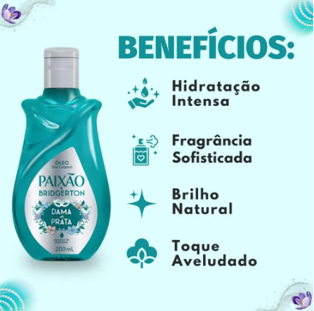 Óleo Corporal Paixão & Bridgerton Dama de Prata 2