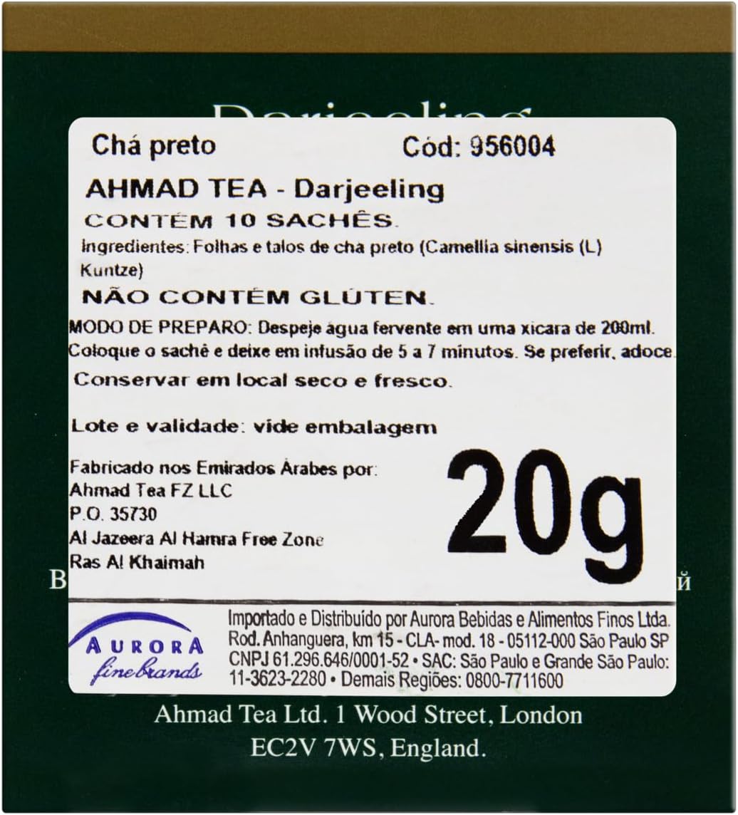 Chá Preto Darjeeling Tea Ahmad Tea London 3