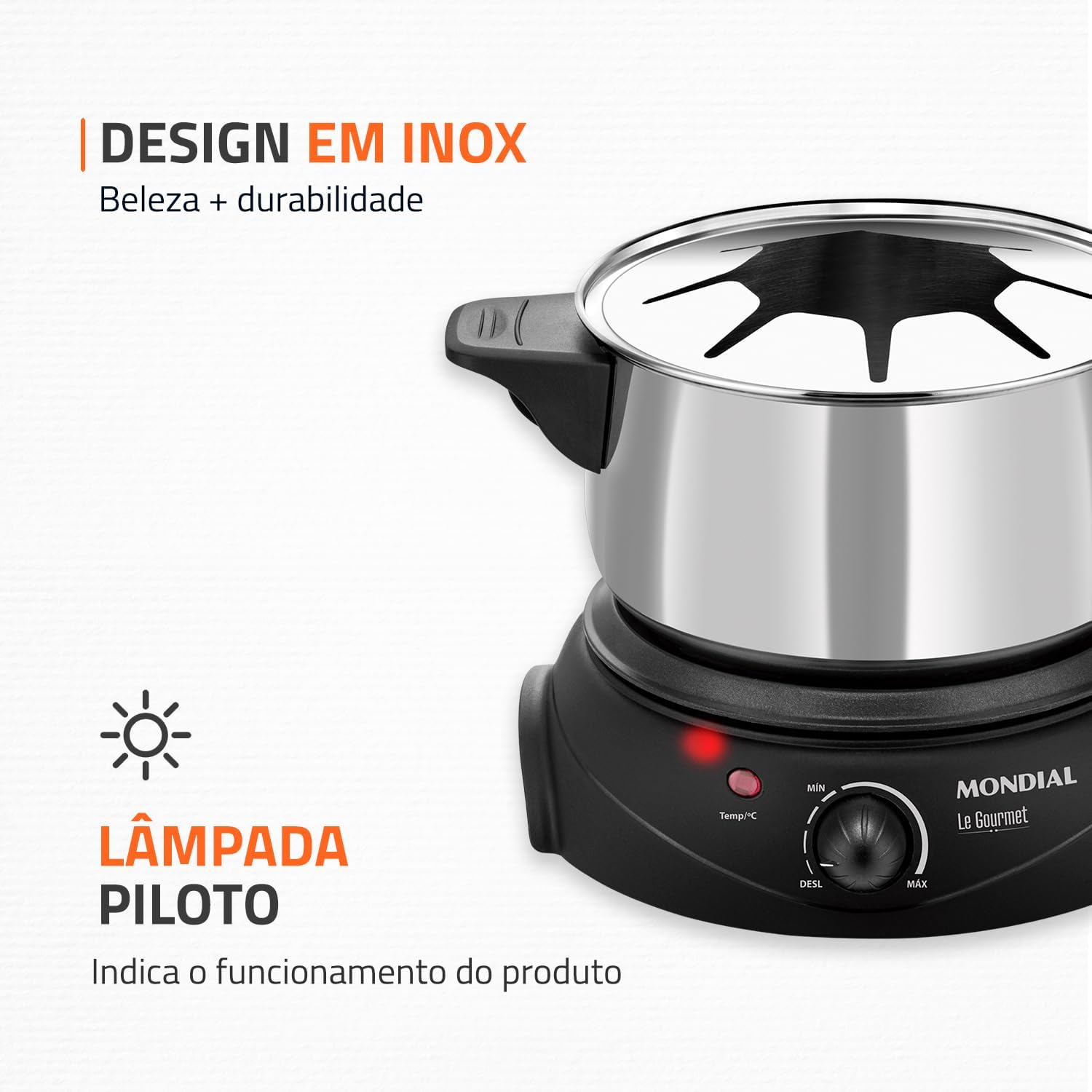 Panela Elétrica de Fondue Mondial 1200 W 5
