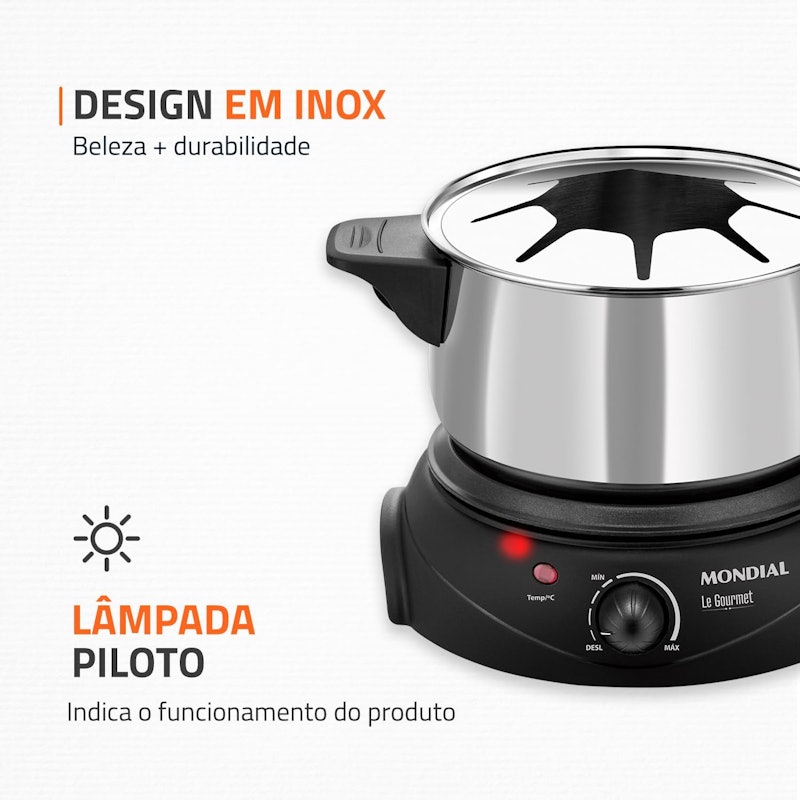 Panela Elétrica de Fondue Mondial 1200 W 5