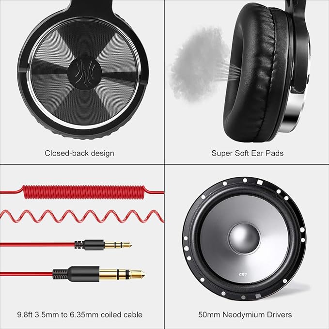 OneOdio Pro-10 Over Ear Wired Headphones 4