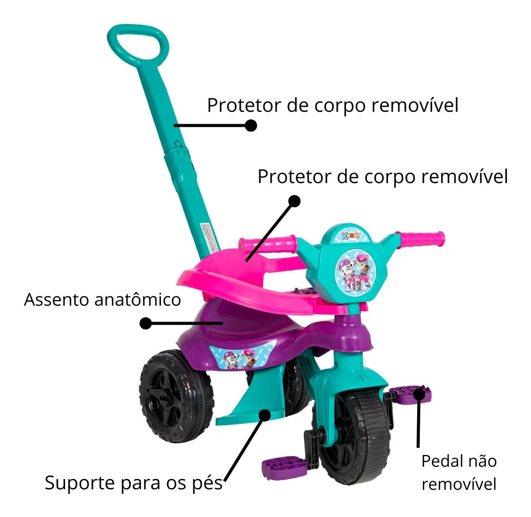 Carrinho de Passeio/Pedal Infantil Kemotoca Baby Dog 4
