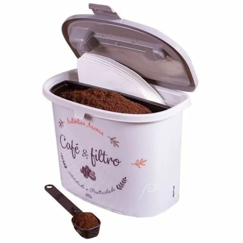 Pote de Café com Porta Filtro e Colher Dosadora 1
