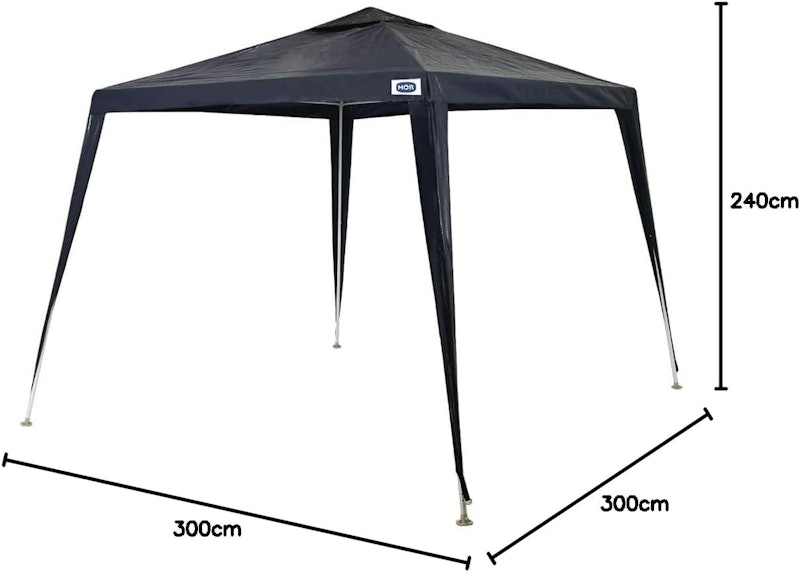 Gazebo 2,4 x 3 m Ráfia Azul Mor 2