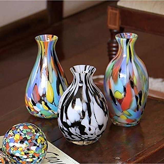 Vasinho 65 Multicor Preto e Branco Murano Cristais Cá d'Oro 5