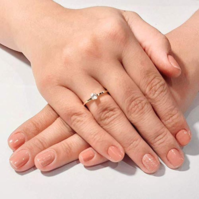 Anel Solitário Folheado a Ouro 18K com Pedra 4mm 3