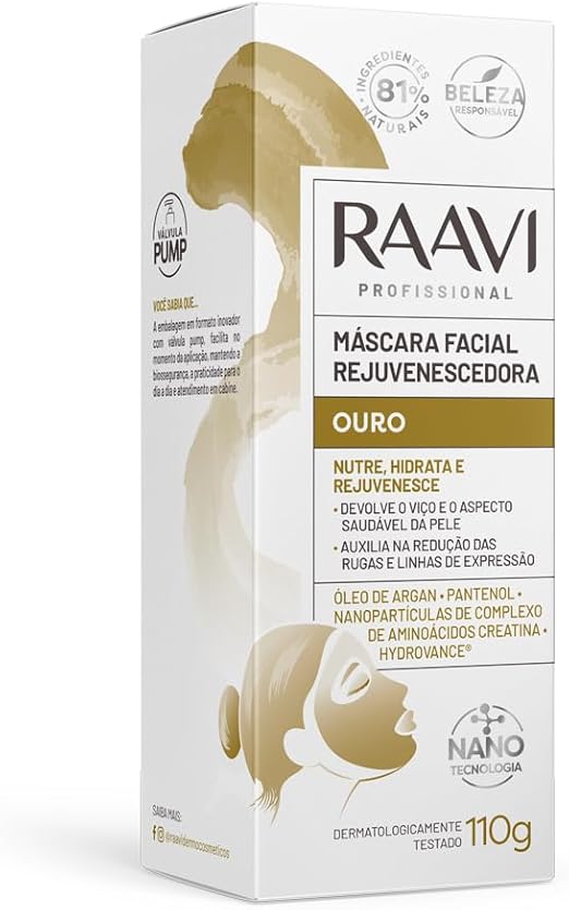 Máscara Facial Rejuvenescedora Ouro 2
