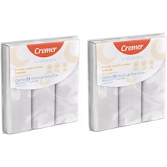 Fraldas Quadriculadas Brancas Premium