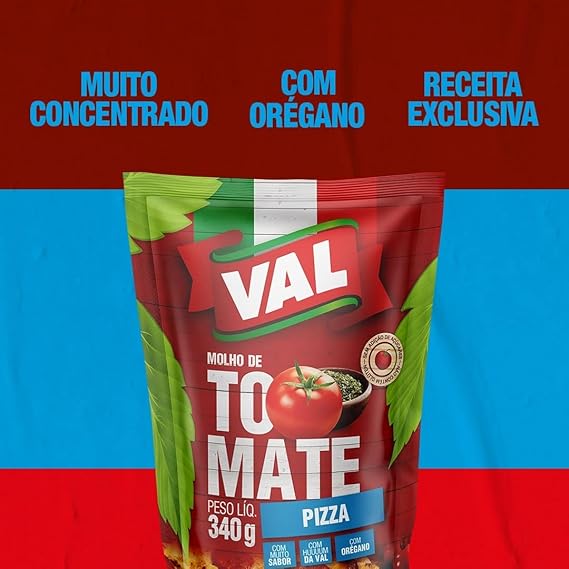 Molho de Tomate Pizza Val Sachê 300g 4