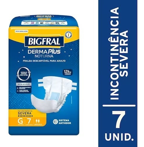 Fralda Bigfral Derma Plus Noturna G 7 Unidades 1
