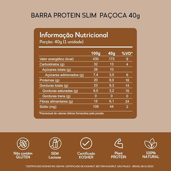 Protein Slim Paçoca (12 unidades) 2