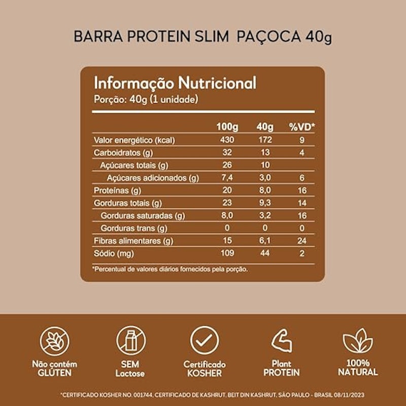 Protein Slim Paçoca (12 unidades) 2