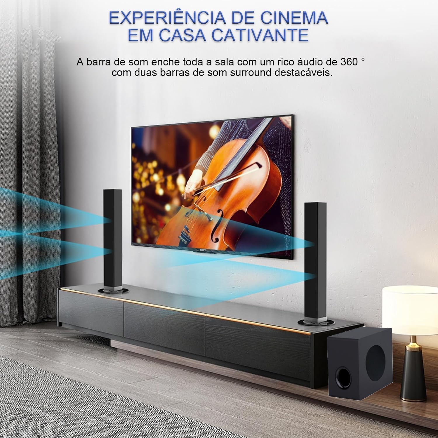 Soundbar 2.1 Canais Home Theater 4