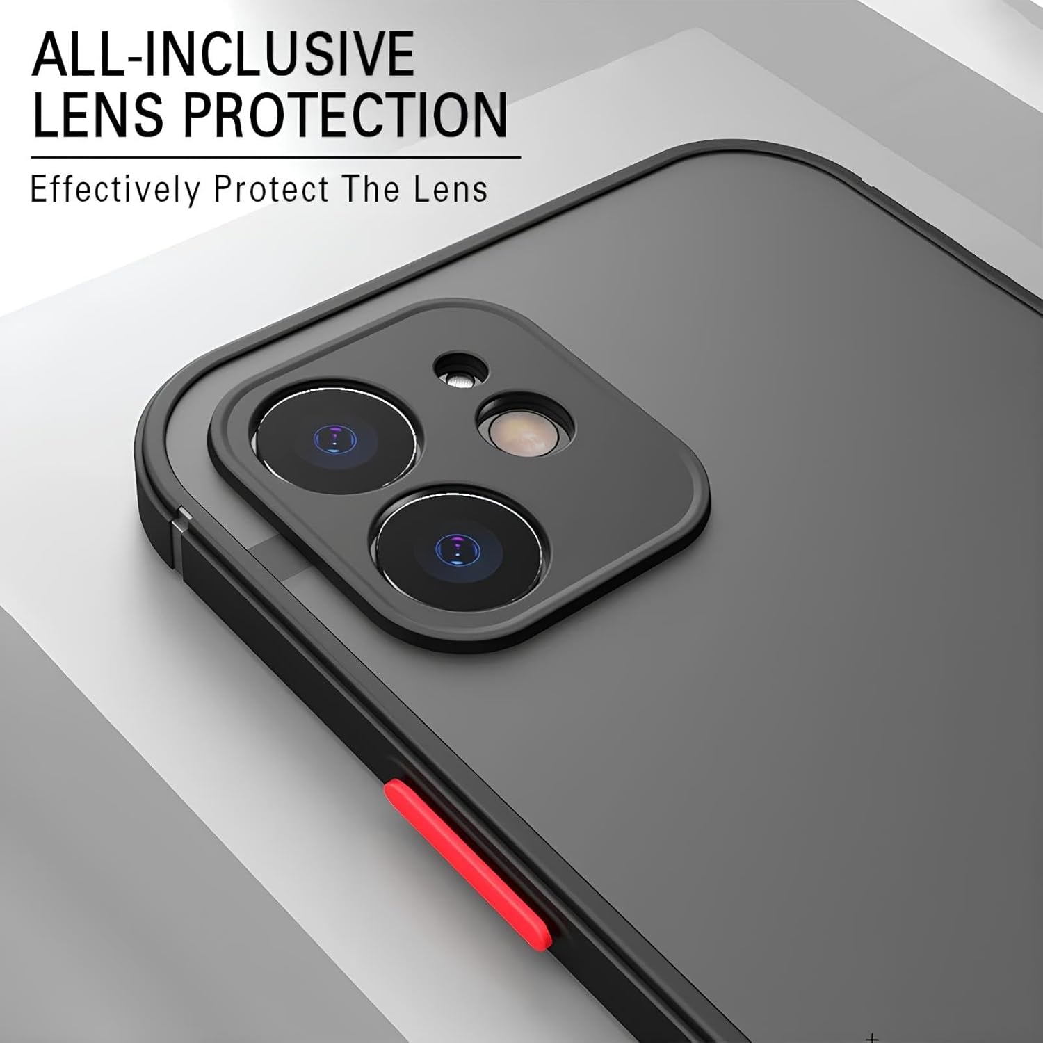 Capa Premium Preta Translúcida com Proteção de Câmera para iPhone 11 3