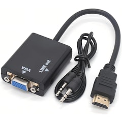 Cabo Adaptador HDMI para VGA com Saída de Áudio P2