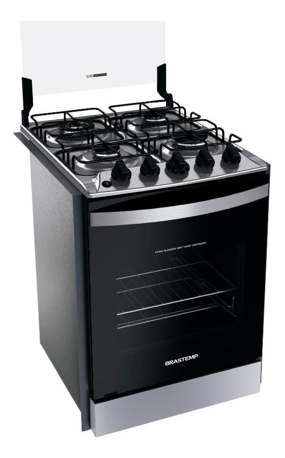 Fogão Brastemp 4 Bocas de Embutir Inox com Dupla Chama e Grades Individuais 2