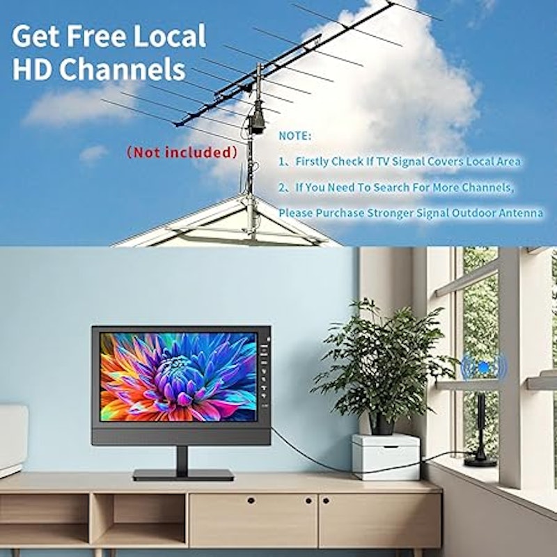 TV de Tela Plana Portátil de 12” 3