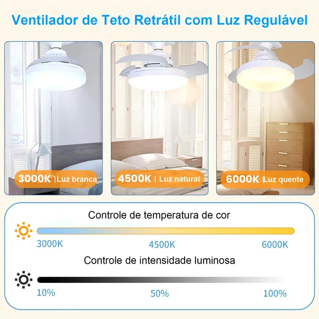 Ventilador de Teto Retrátil Airwit 5