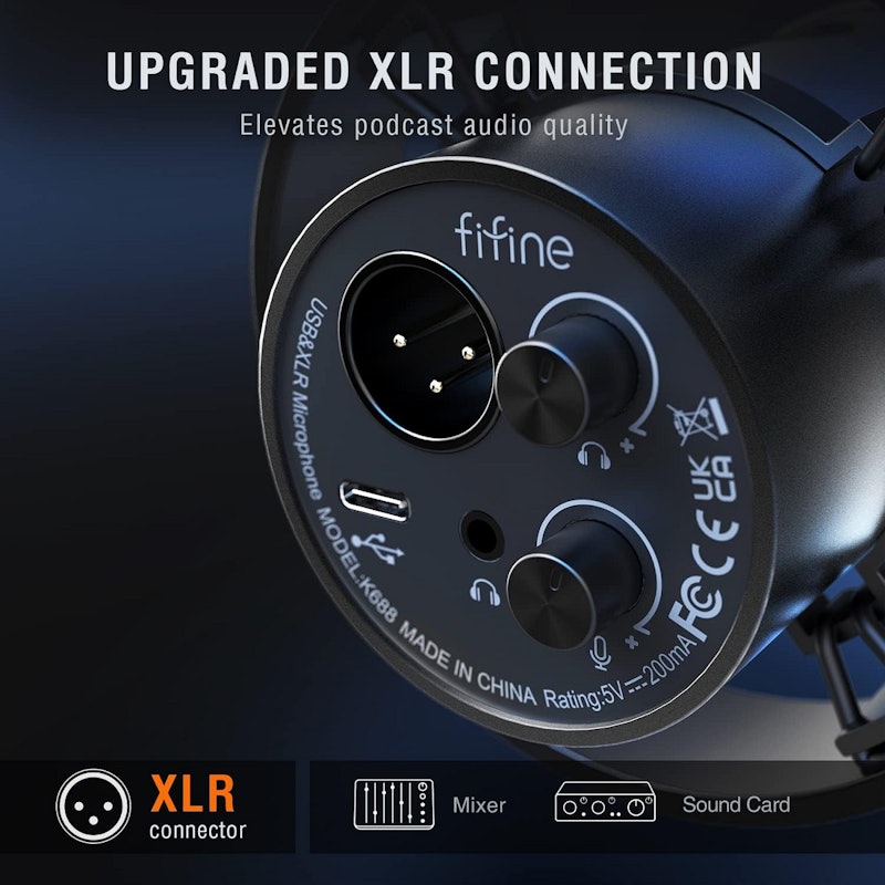 Microfone Dinâmico AmpliTank USB/XLR 4