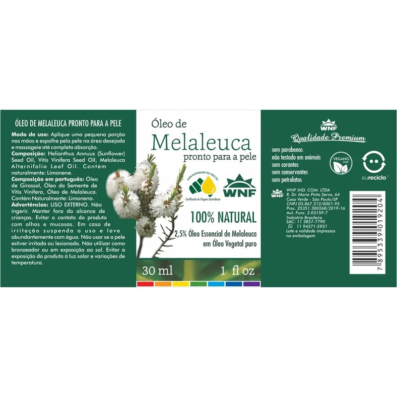 Óleo de Melaleuca Pronto para Pele 3