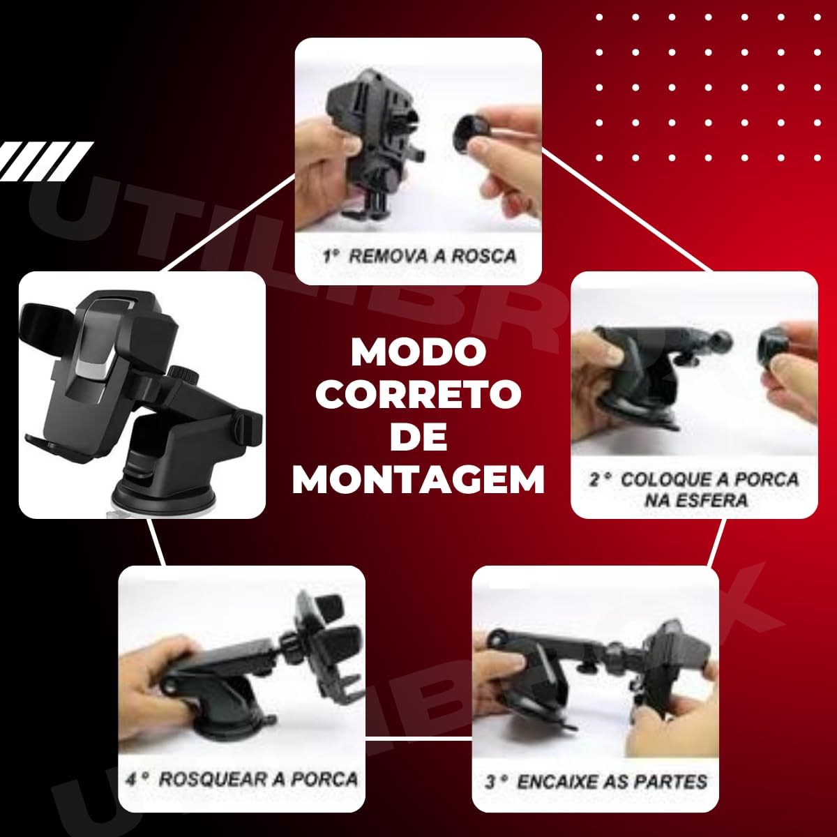 Suporte de Celular para Carro UTBRX 5