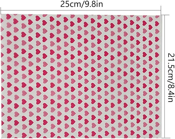 Conjunto de 50 Unidades de Papel-Manteiga Estampa Corações 3
