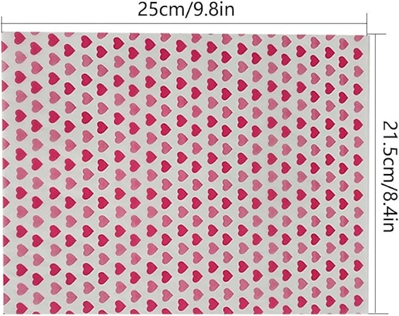 Conjunto de 50 Unidades de Papel-Manteiga Estampa Corações 3