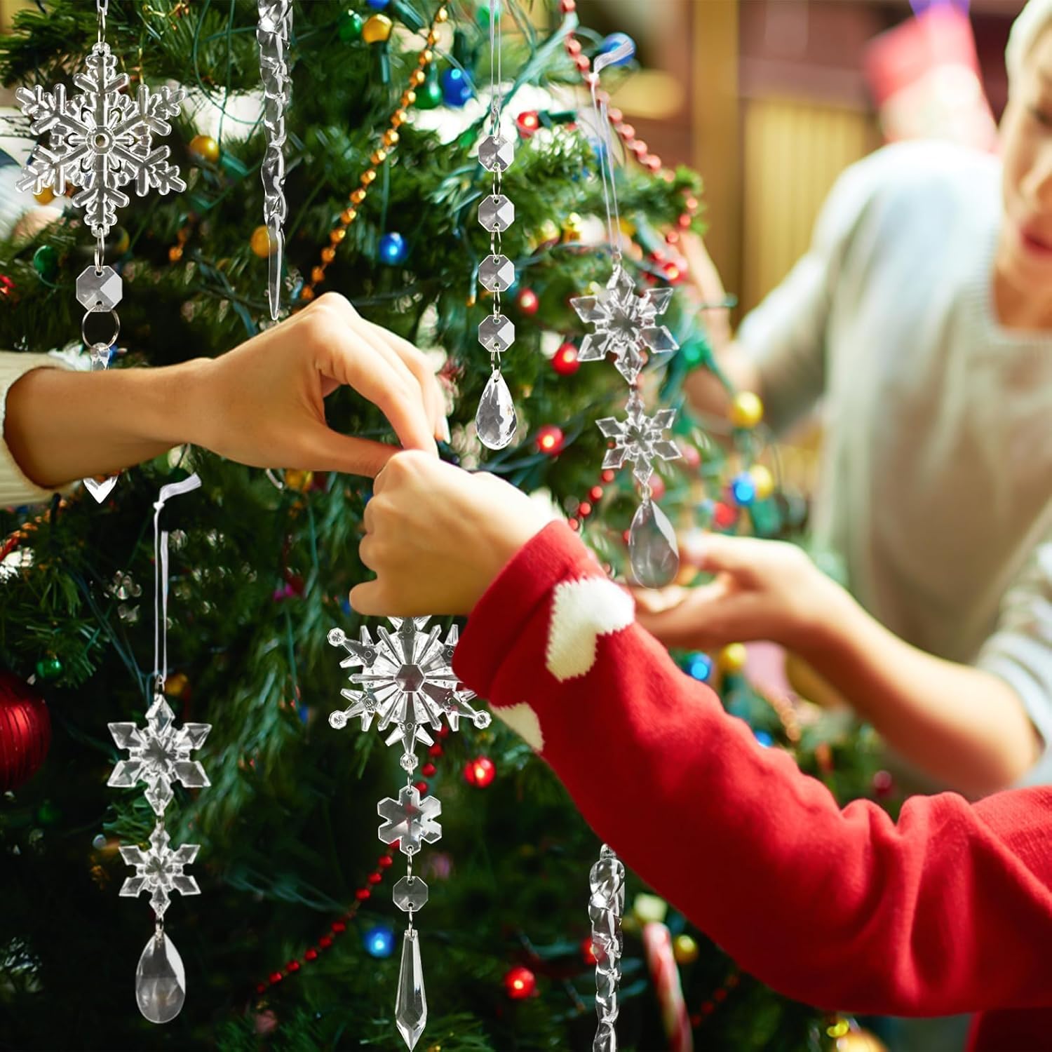 18 Peças de Enfeites de Natal de Cristal 2
