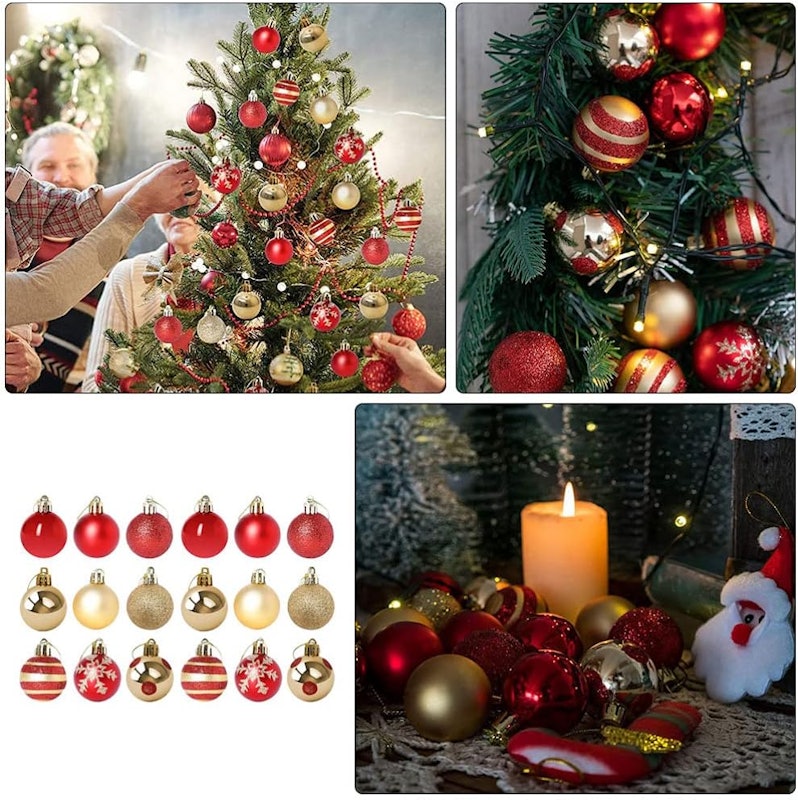 Bolas de Natal Vermelhas 50 Peças 4