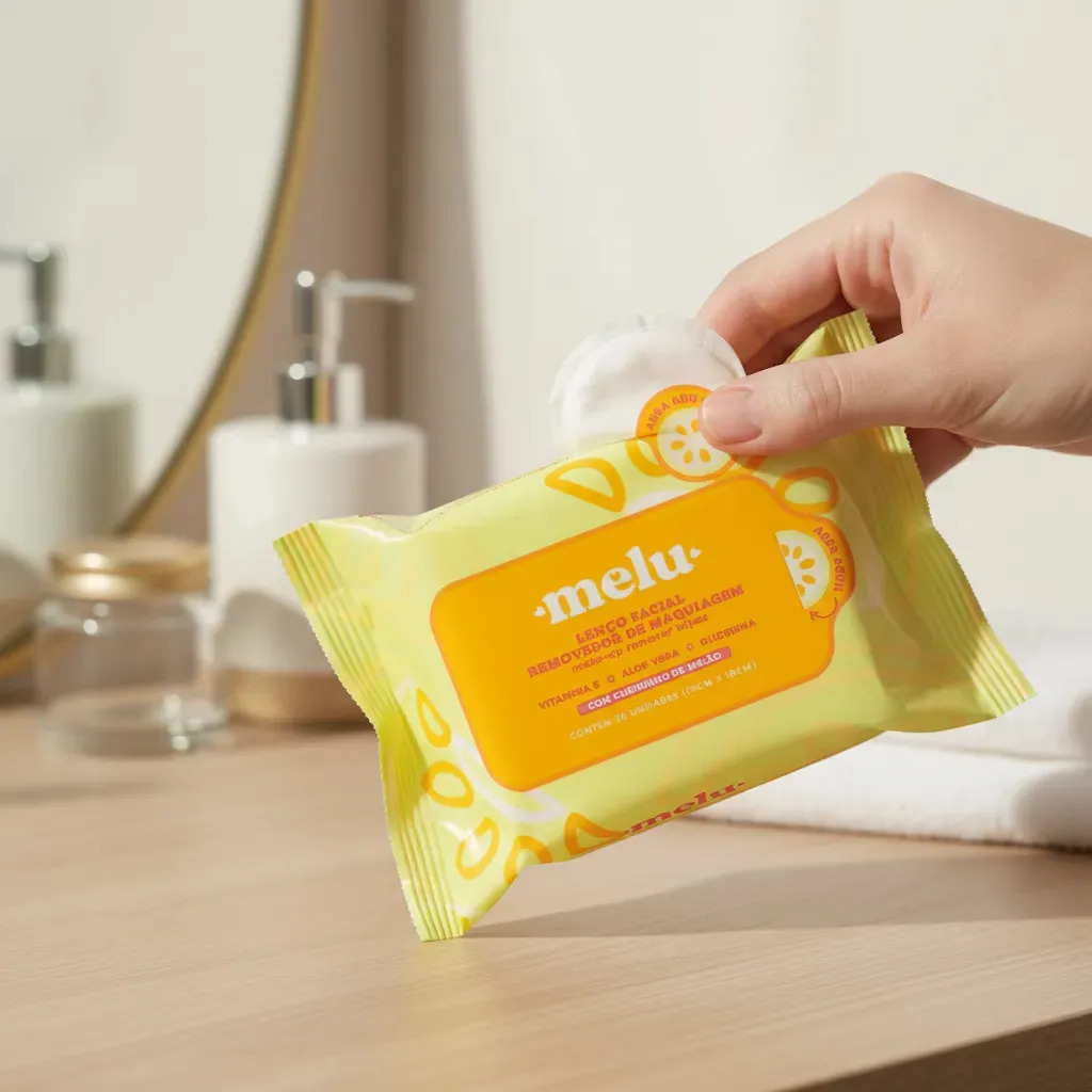 Lenço Facial Removedor de Maquiagem Melu 3