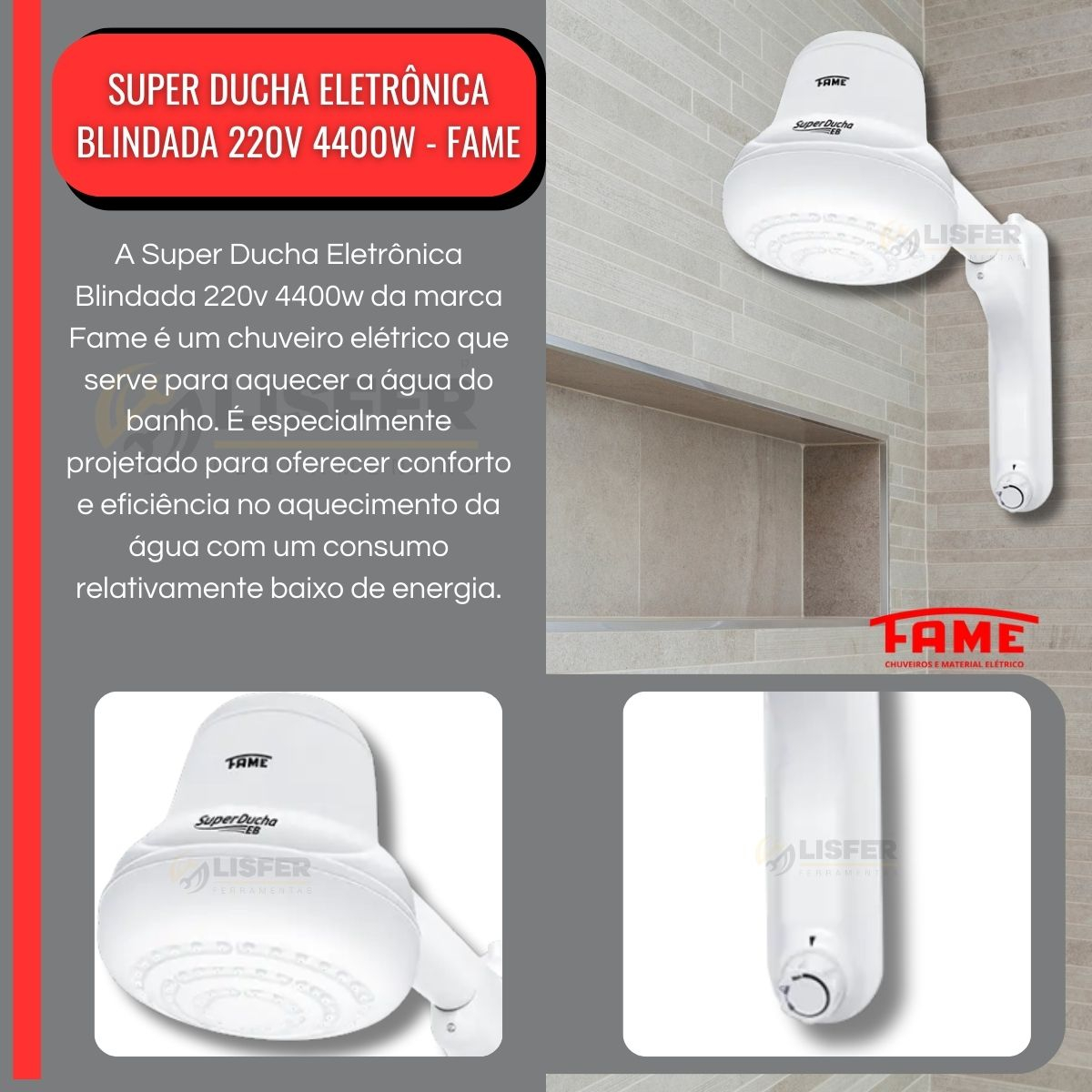 Super Ducha Eletrônica com Resistência Blindada 2