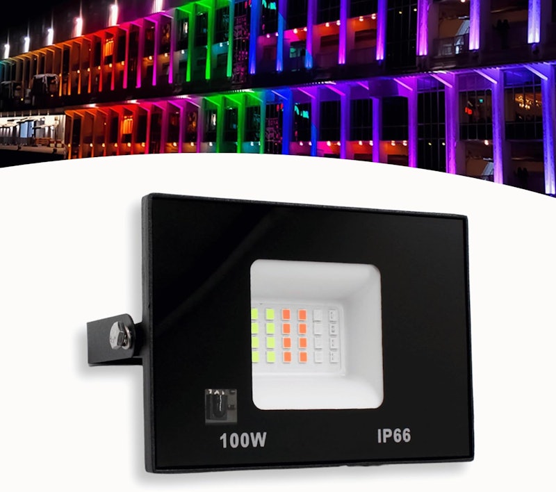 Refletor Led Holofote 100 W RGB 1
