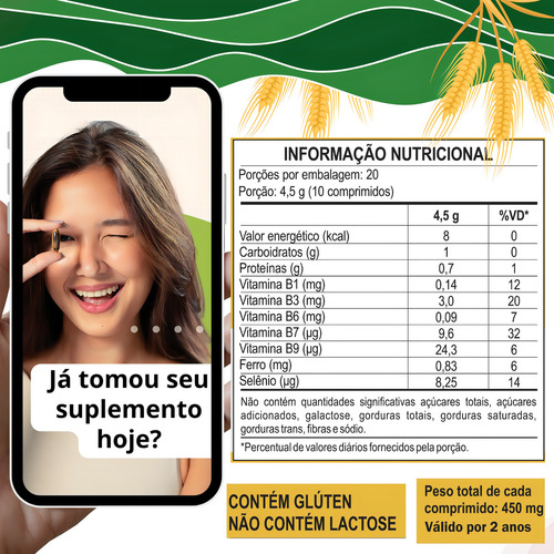 Levedo de Cerveja Complexo B 3
