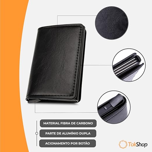 Carteira Masculina Proteção RFID Antifurto Slim 2