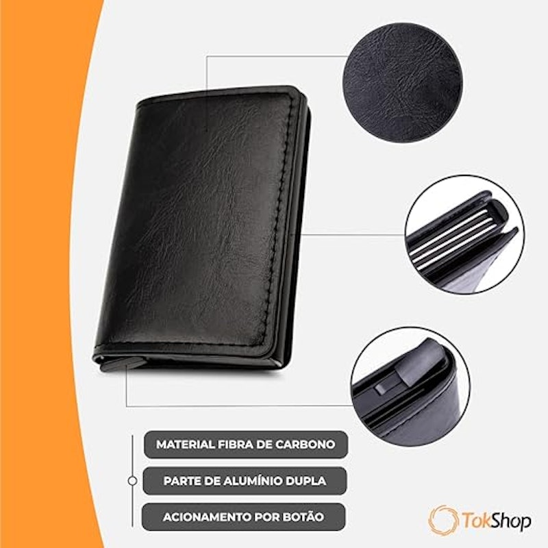 Carteira Masculina Proteção RFID Antifurto Slim 2