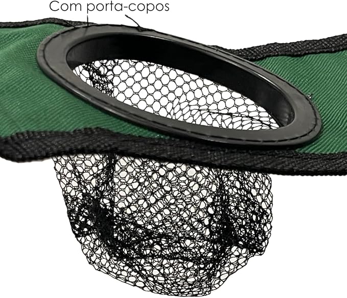 Cadeira Camping Pesca Dobravel Verde Porta Copo Ate 150kg 3