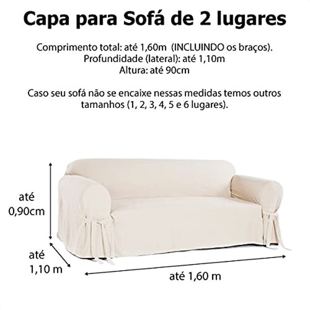 Capa para Sofá de 2 Lugares em Acquablock Impermeável 4