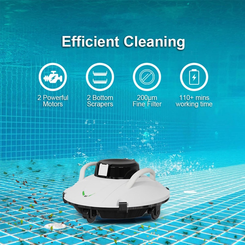 Aspirador de Piscina sem Fio para Piscinas Subterrâneas com Sistema de Navegação Inteligente 3