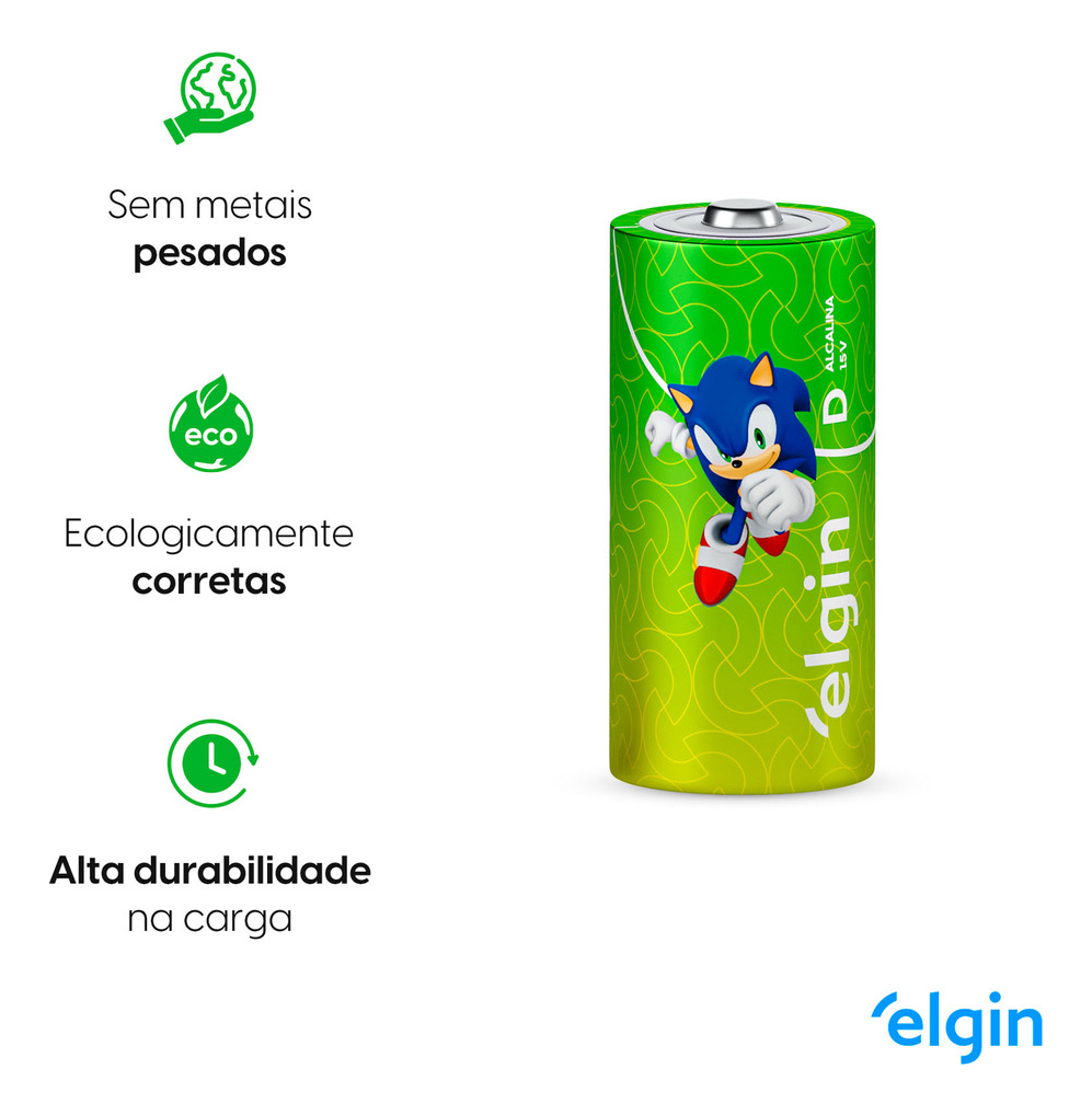 Pilha Alcalina D   3