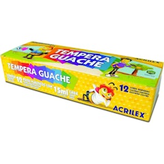 Tinta Tempera Guache 12 Cores