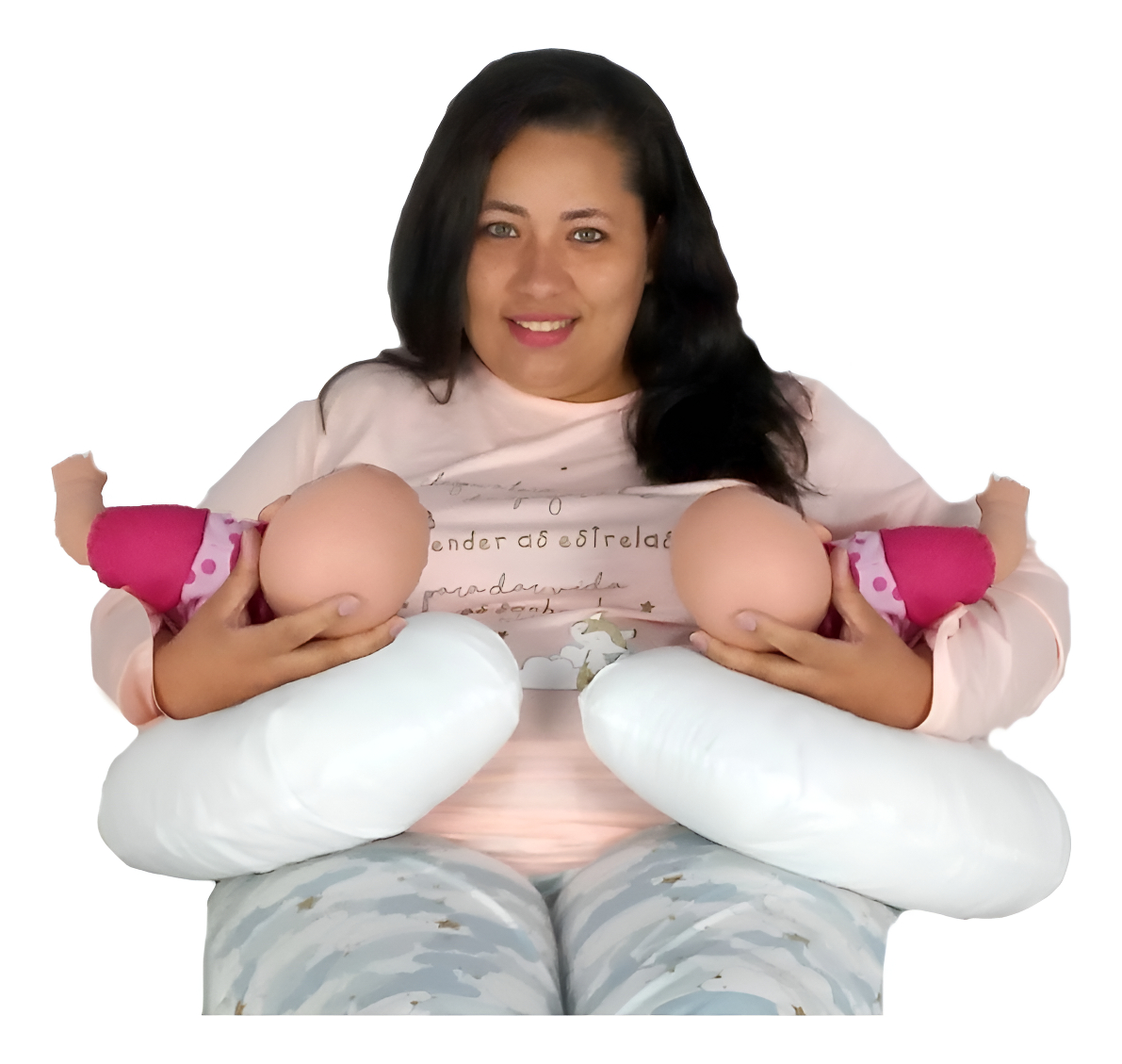 Almofada de Amamentação Bebê Gêmeos Happy Line 4