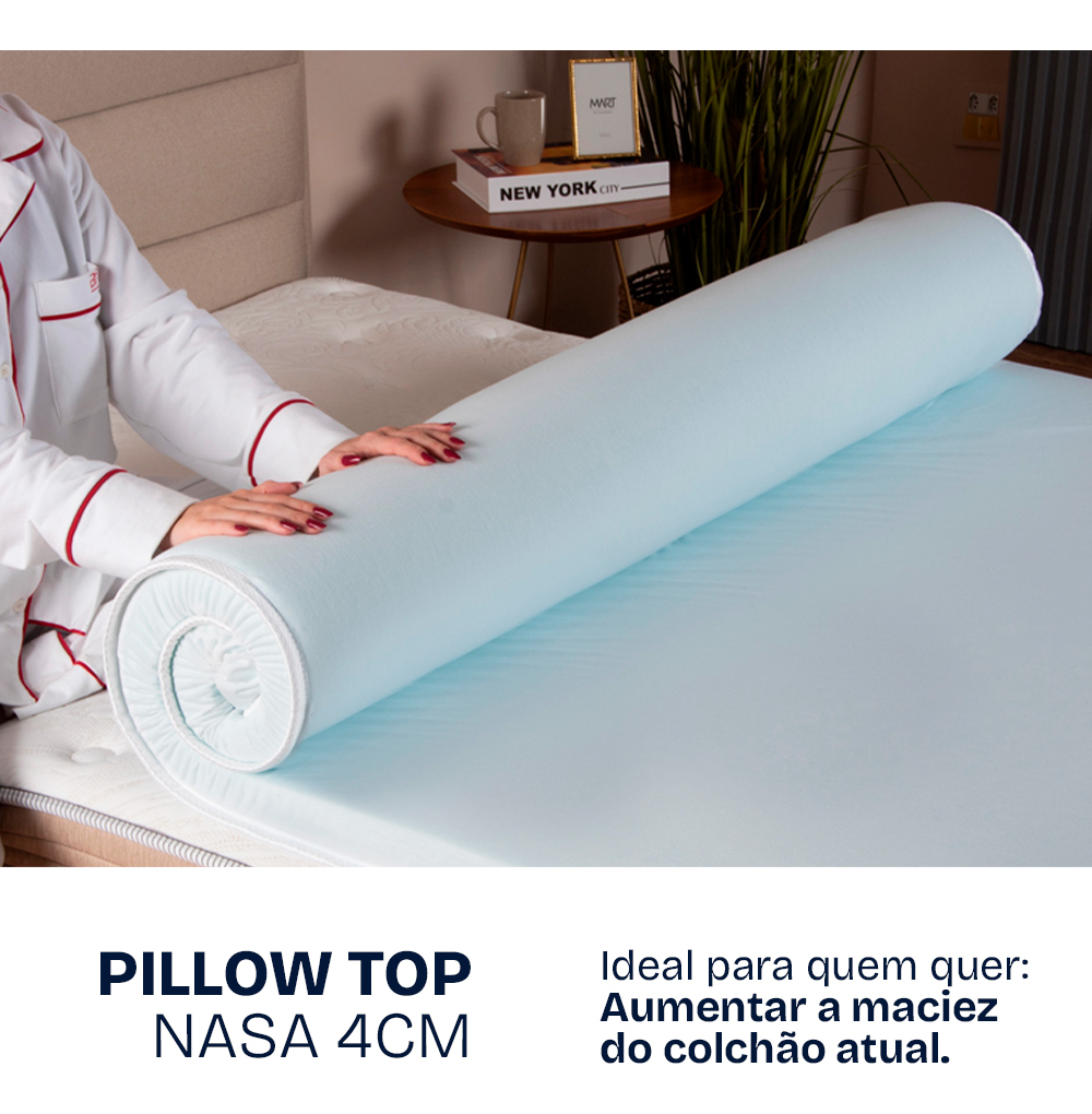 Pillow Top Casal Viscoelástico Espuma da NASA BF Colchões 2