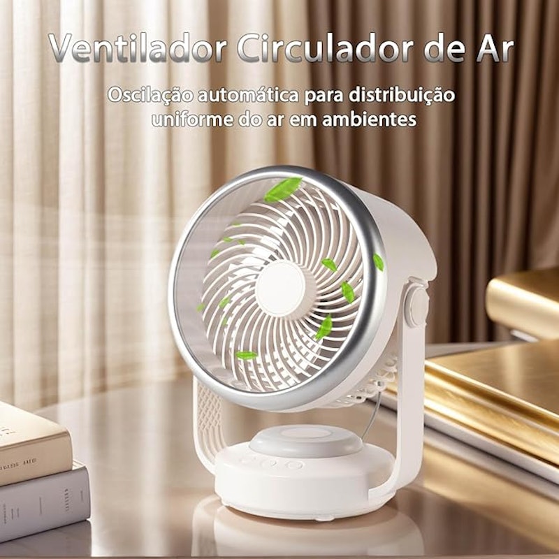 Ventilador de Mesa Portátil Recarregável Vivaztech 4
