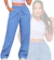 REALIZZI Calça Jeans Feminina Pantalona 1
