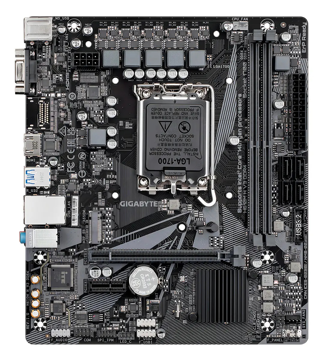 Placa-Mãe Intel H610 com Design VRM Digital de Fases Híbridas 3