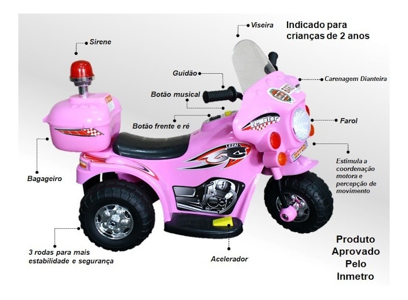 Triciclo Elétrico Infantil BZ Cycle 3
