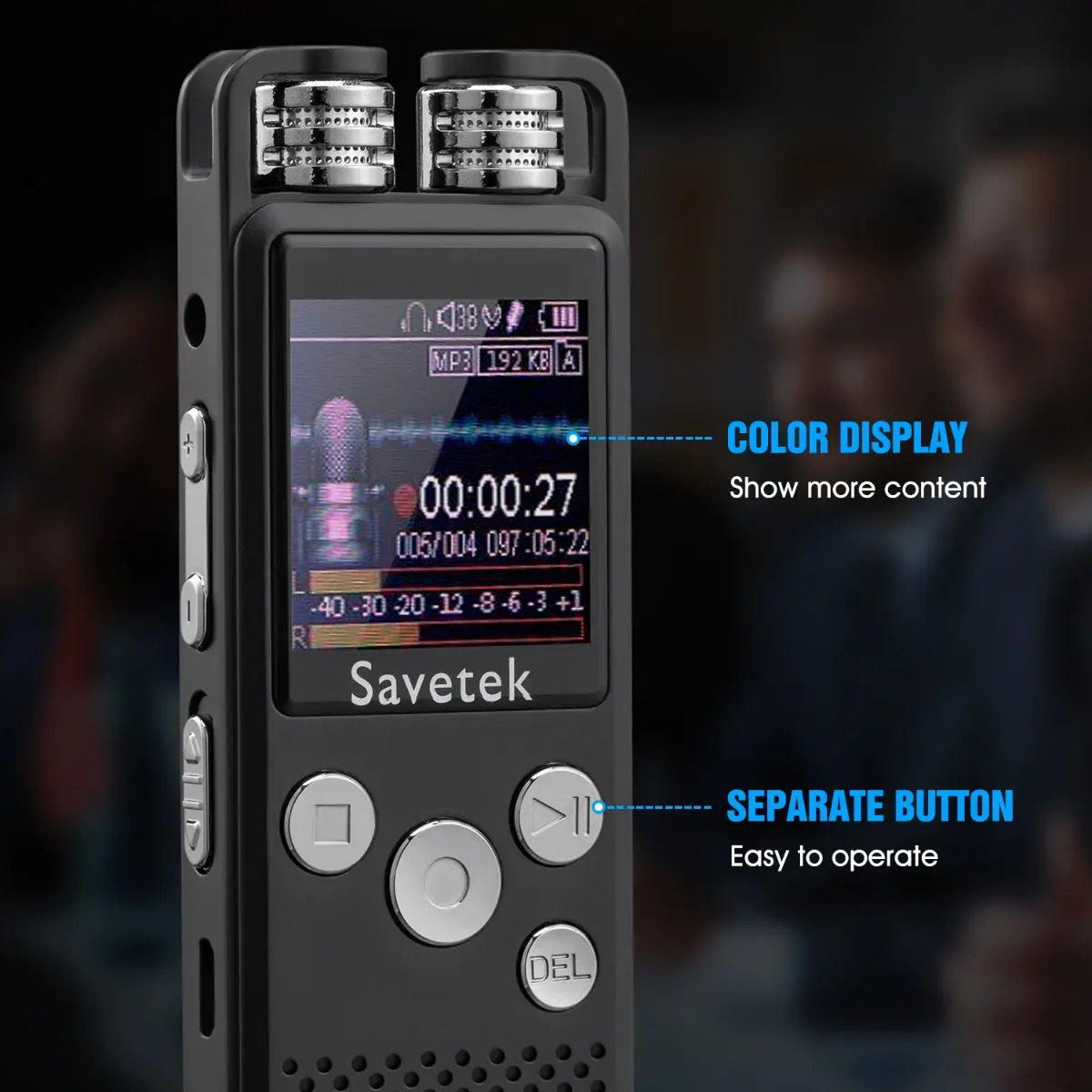 Gravador Digital Profissional 8 GB Savetek 2