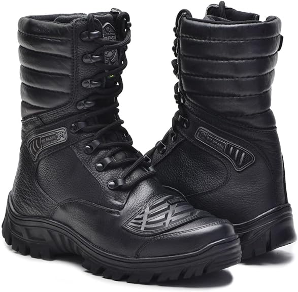 Coturno Bota Tático Militar Attack Zíper Moto 3