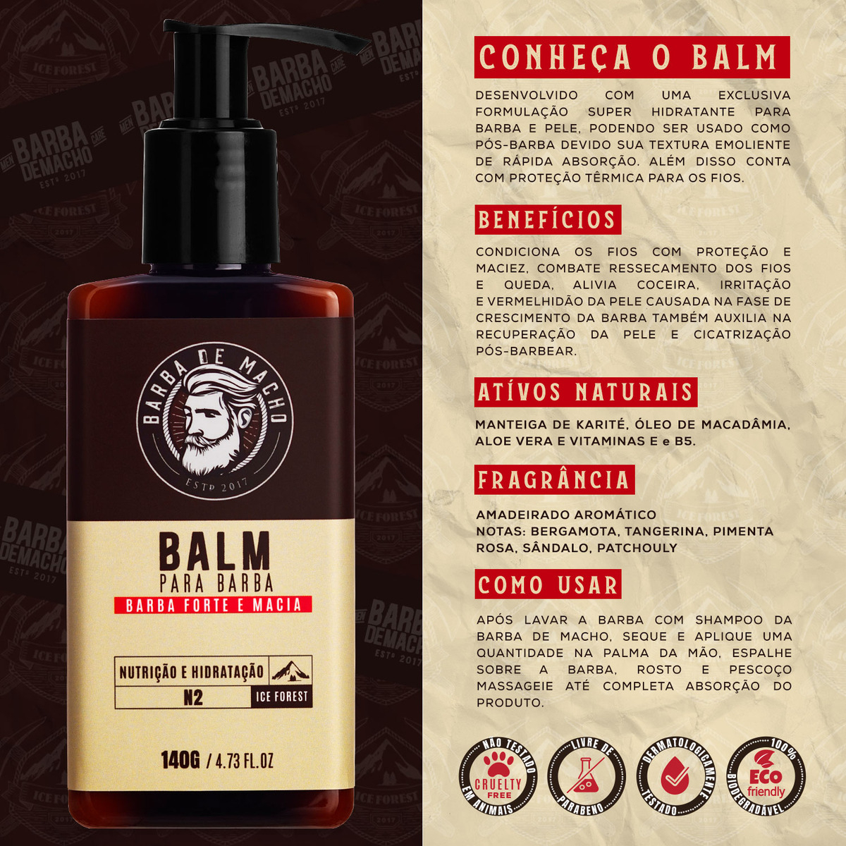 Kit Básico para Barba, Shampoo, Balm e Óleo 2